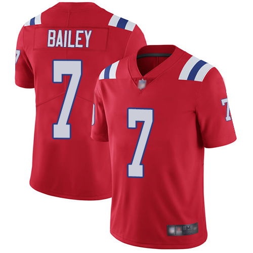 New England Patriots Football #7 Vapor Untouchable Limited Red Men Jake Bailey Alternate NFL Jersey